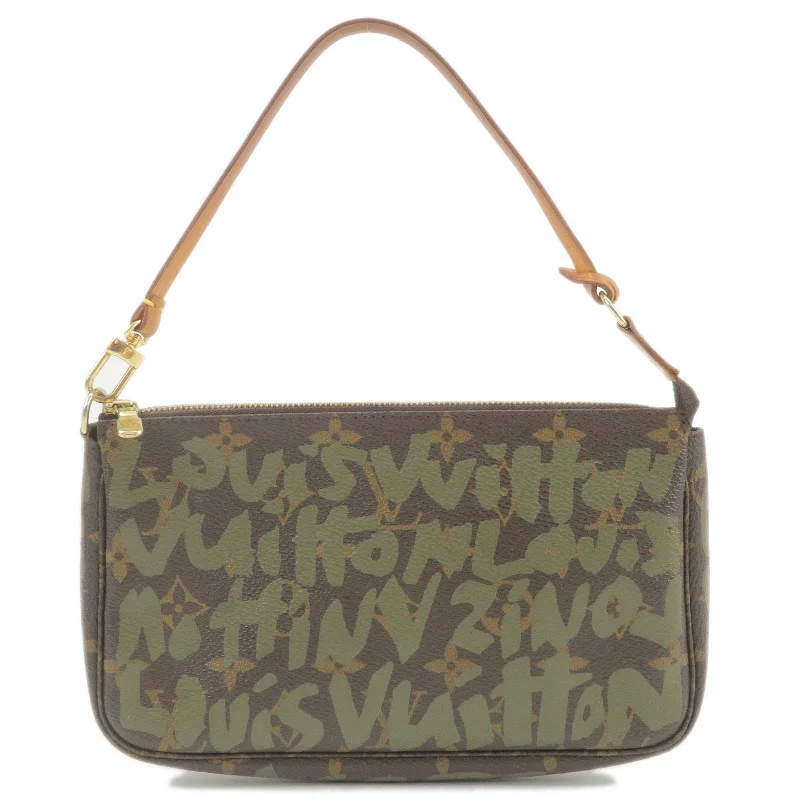 Louis Vuitton handbags with a beaded trim for a touch of glamourLouis Vuitton Monogram Graffiti Pochette Accessoires M92191