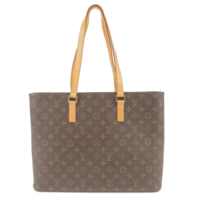 Louis Vuitton crossbody bags with a woven leather strap for textureLouis Vuitton Monogram Luco Tote Bag Document Bag M51155