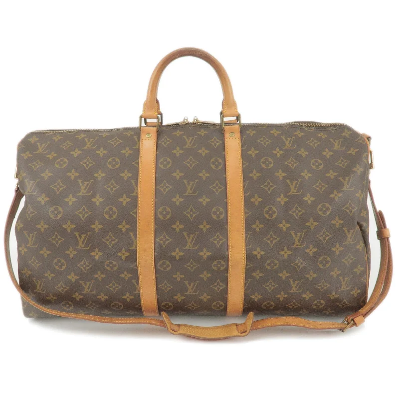 Louis Vuitton tote bags with a spacious interior and multiple pocketsLouis Vuitton Monogram Keep All Bandouliere 55 Bag M41414