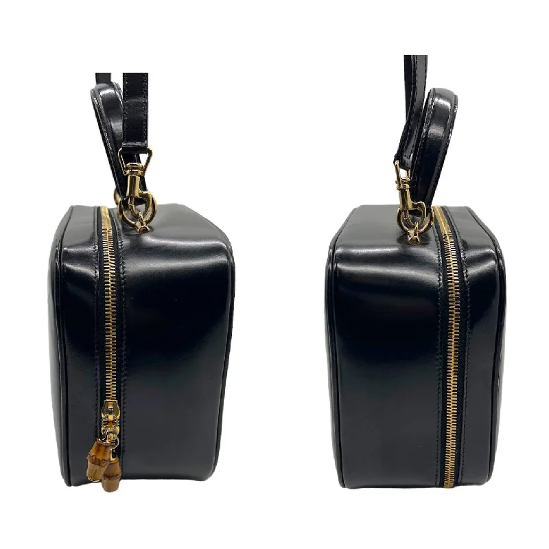 Women Gucci Sylvie bags with a detachable ribbon detailGucci Vintage Black Leather Vanity Cosmetic Case