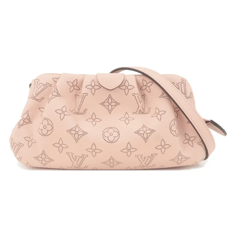 Louis Vuitton handbags with a metal - framed clasp for durabilityLouis Vuitton Monogram Mahina Scala Mini Shoulder Bag Pink M80092