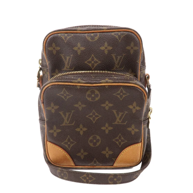 Louis Vuitton bags with a chain - link trim and a leather body for a modern edgeLouis Vuitton Monogram Amazone Shoulder Bag Brown M45236