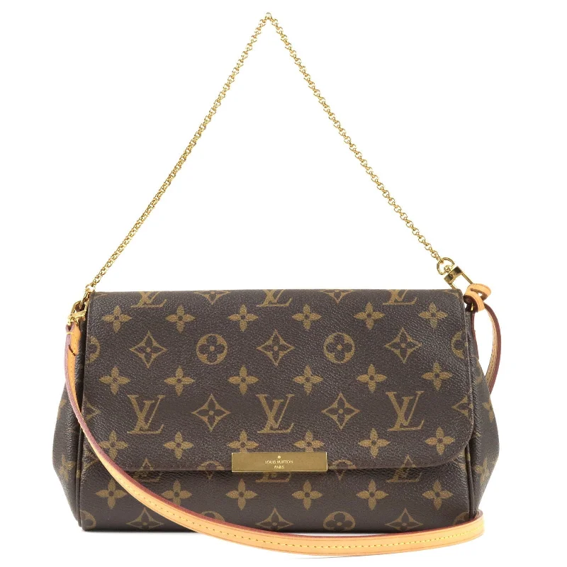 Louis Vuitton bags with a zippered interior pocket for better organizationLouis Vuitton Monogram Favorite MM 2Way Shoulder Bag M40718