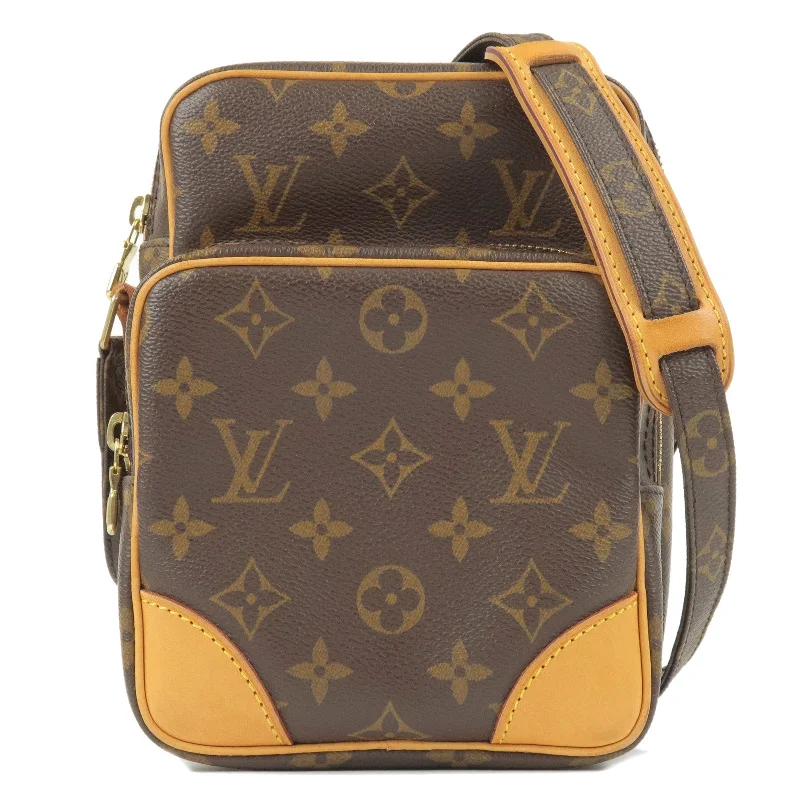 Louis Vuitton tote bags with a printed LV logo on the front for brand visibilityLouis Vuitton Monogram Amazone Shoulder Bag Crossbody M45236