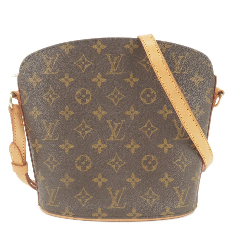 Louis Vuitton tote bags with a water - resistant coating for outdoor useLouis Vuitton Monogram Drouot Cross Body Shoulder Bag M51290