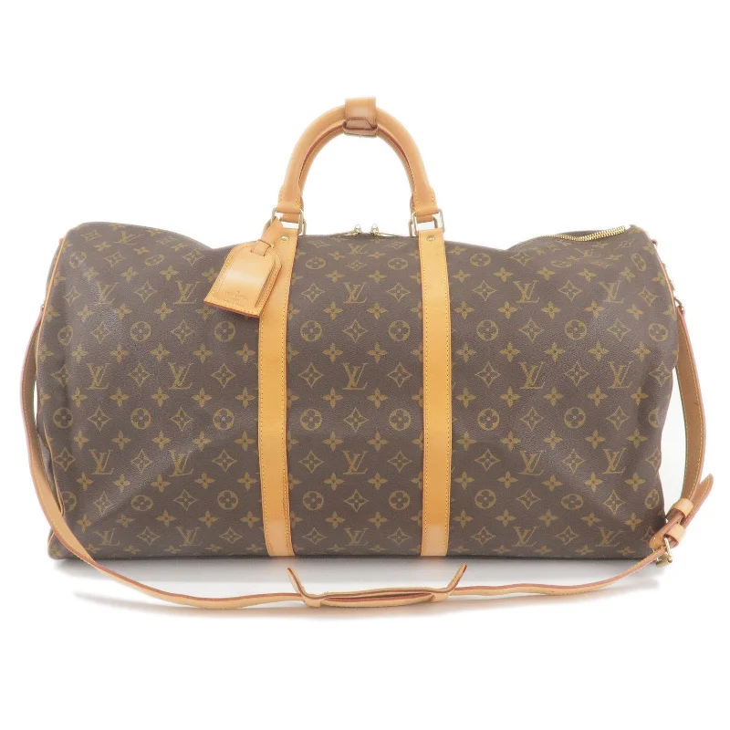 Louis Vuitton bags with a chain - link trim and a leather body for a modern edgeLouis Vuitton Monogram Keep All Bandouliere 60 Bag M41412