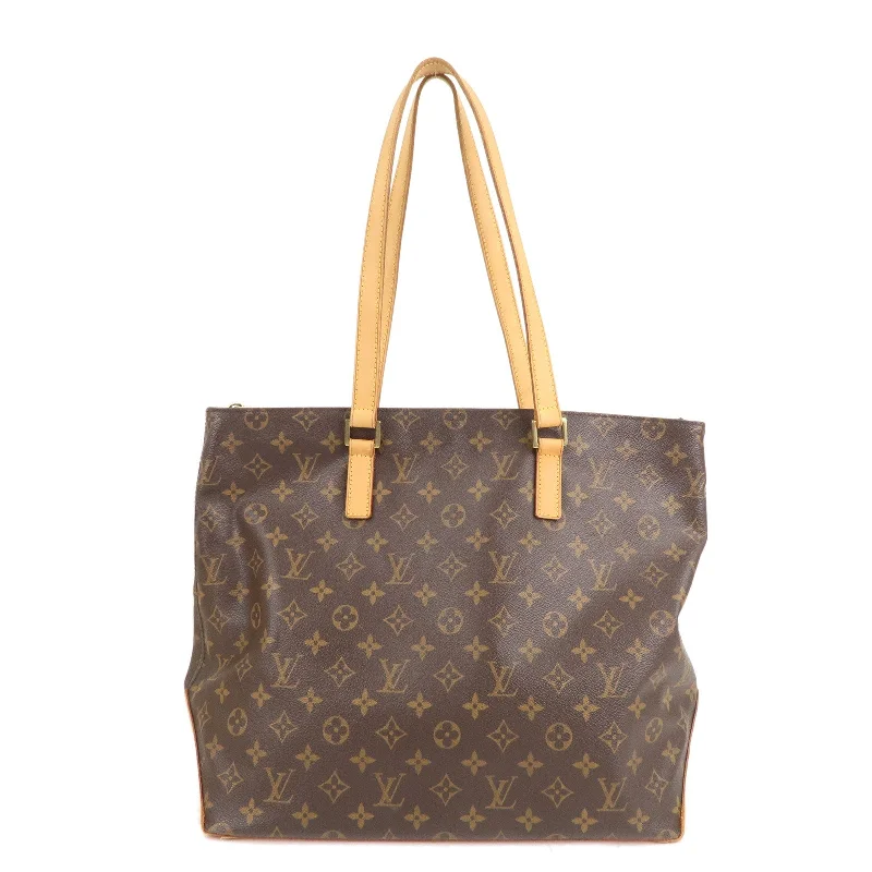 Louis Vuitton tote bags with a printed LV logo on the front for brand visibilityLouis Vuitton Monogram Cabas Mezzo Tote Shoulder Bag M51151