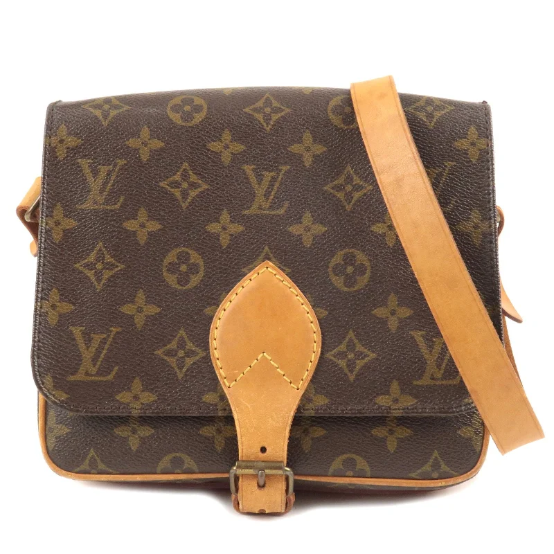 Louis Vuitton bags with a chain - link trim and a leather body for a modern edgeLouis Vuitton Monogram Cartouchiere MM  Shoulder Bag M51253