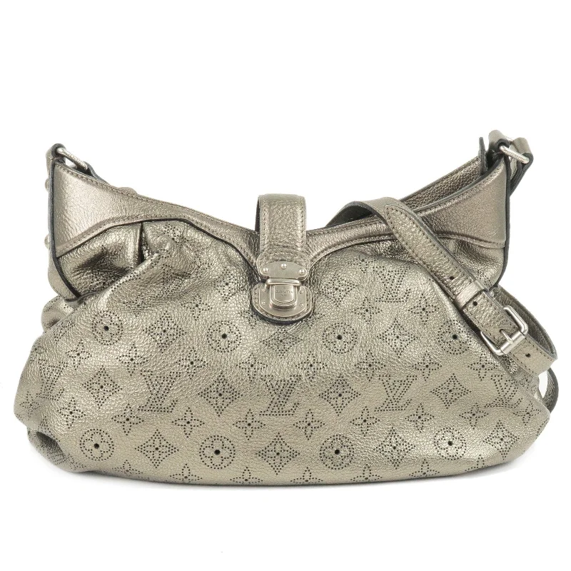 Louis Vuitton bags with a front - flap pocket for quick - access itemsLouis Vuitton Monogram Mahina XS Shoulder Bag Bronze M95717