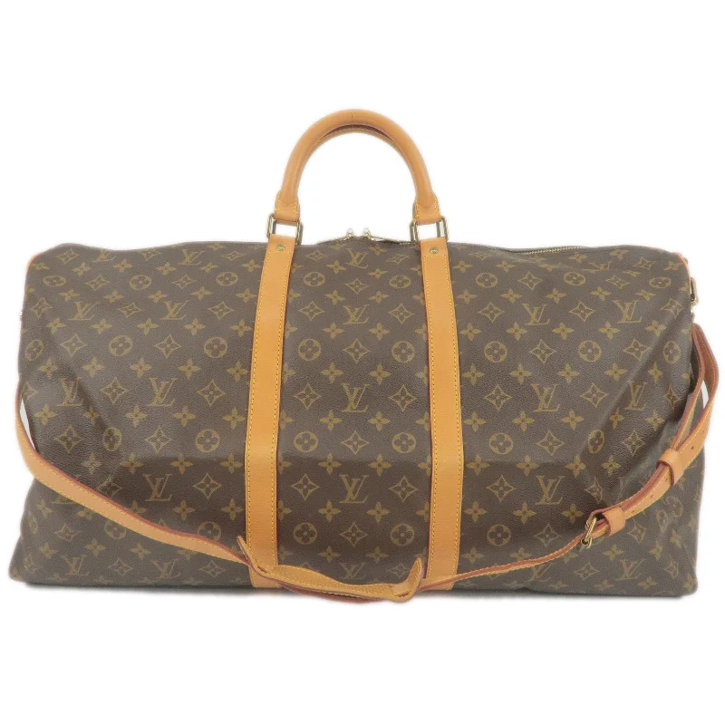 Louis Vuitton bags with a detachable mirror inside for on - the - go touch - upsLouis Vuitton Monogram Keep All Bandouliere 60 Bag M41412