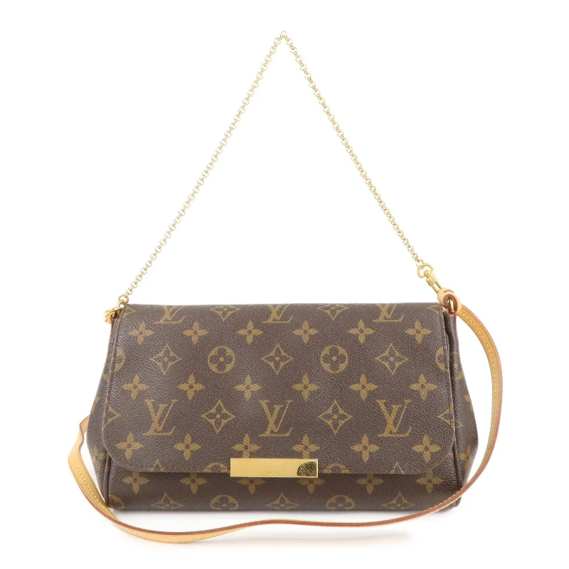 Louis Vuitton handbags with a metal - framed clasp for durabilityLouis Vuitton Monogram Favorite MM 2Way Shoulder Bag M40718