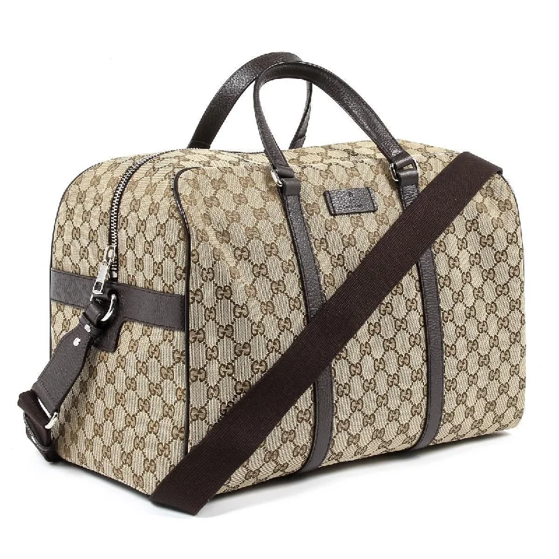 Women Gucci Sylvie bags with a leather - wrapped handleGucci Unisex Classic Luggage Original GG Canvas Carry On Duffle Travel Bag 449167