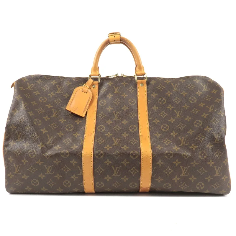 Louis Vuitton backpacks with a hidden back pocket for securityLouis Vuitton Monogram Keep All 55 Boston Bag M41424