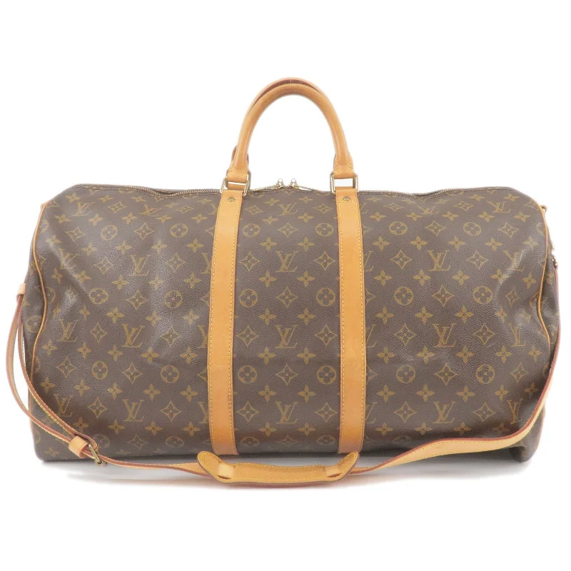 Louis Vuitton backpacks with a padded laptop compartment for travelLouis Vuitton Monogram Keep All Bandouliere 55 Bag M41414