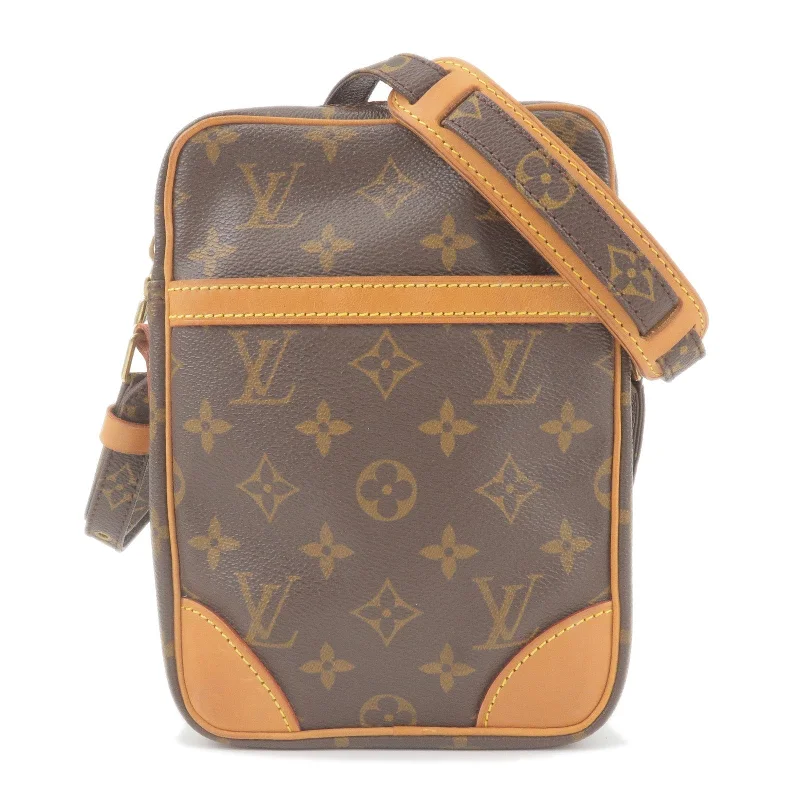 Louis Vuitton crossbody bags with a woven leather strap for textureLouis Vuitton Monogram Danube Shoulder Bag M45266