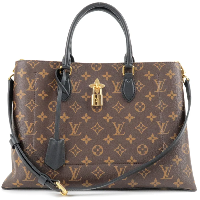 Louis Vuitton Alma bags with a detachable shoulder strap for versatilityLouis Vuitton Monogram Flower Tote 2Way Hand Bag Noir M43550