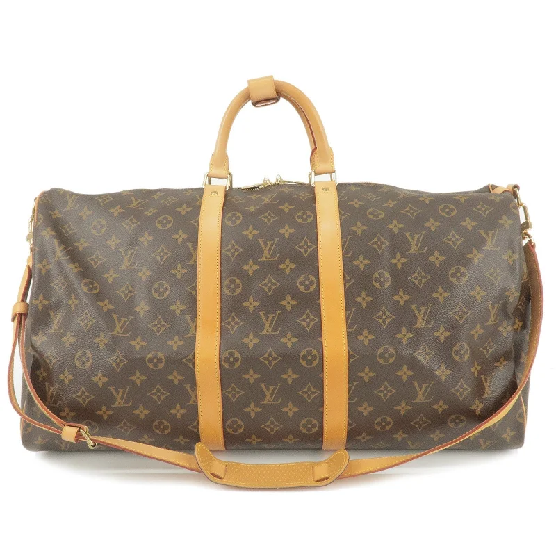 Louis Vuitton Petite Malle bags with a hard - shell structure for uniquenessLouis Vuitton Monogram Keep All Bandouliere 55 Bag M41414