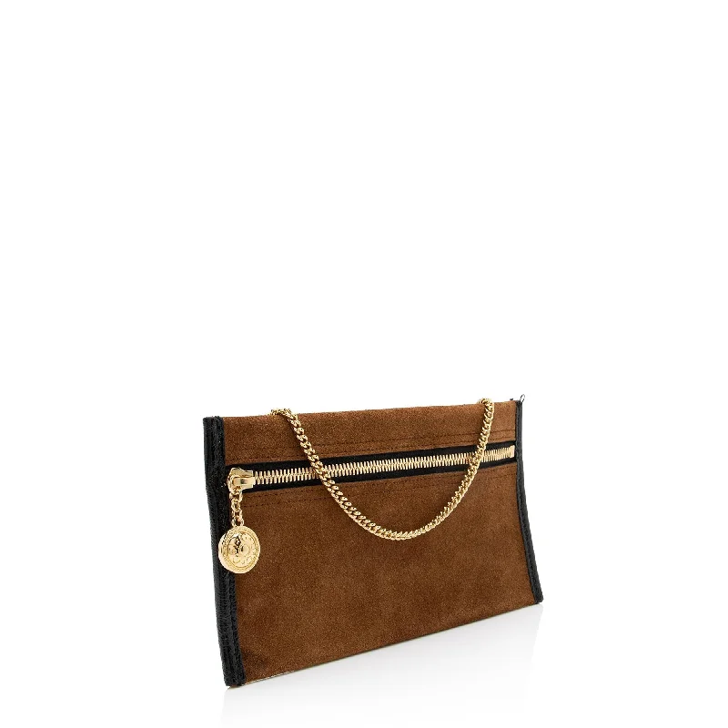 Ladies Gucci shoulder bags with a single - handle designGucci Suede Pochette (SHF-23212)