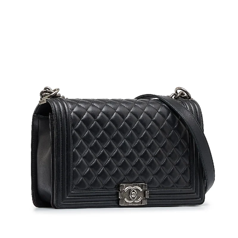 Chanel bags with adjustable chain strapsChanel Large Lambskin Boy Bag (suBMpB)