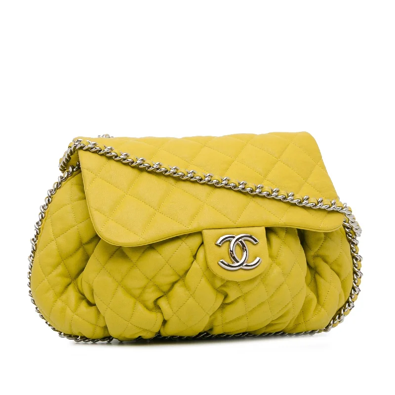 Chanel bags as wedding day accessoriesChanel Large Lambskin Chain Around Flap (XF6XZl)