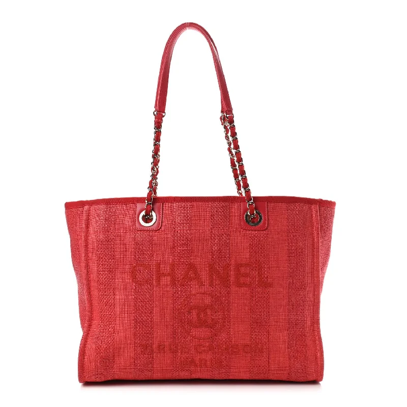 Chanel bags for those who value investment piecesCHANEL Mixed Fibers Striped Deauville Tote