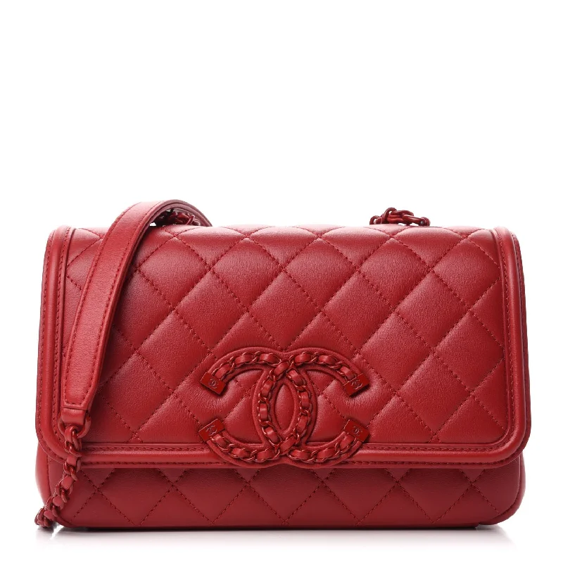 Chanel New Arrival Handbag with Gold HardwareCHANEL SMALL LAMBSKIN QUILTED CC FILIGREE FLAP BAG