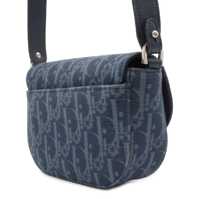 Chanel Handbag with Adjustable Strap for ComfortChristian Dior handbags with a detachable mirror for on - the - go touch - upsDior Oblique Saddle Shoulder Bag Tears Collection Navy 2ADCA435DDO CottonDenim Leather