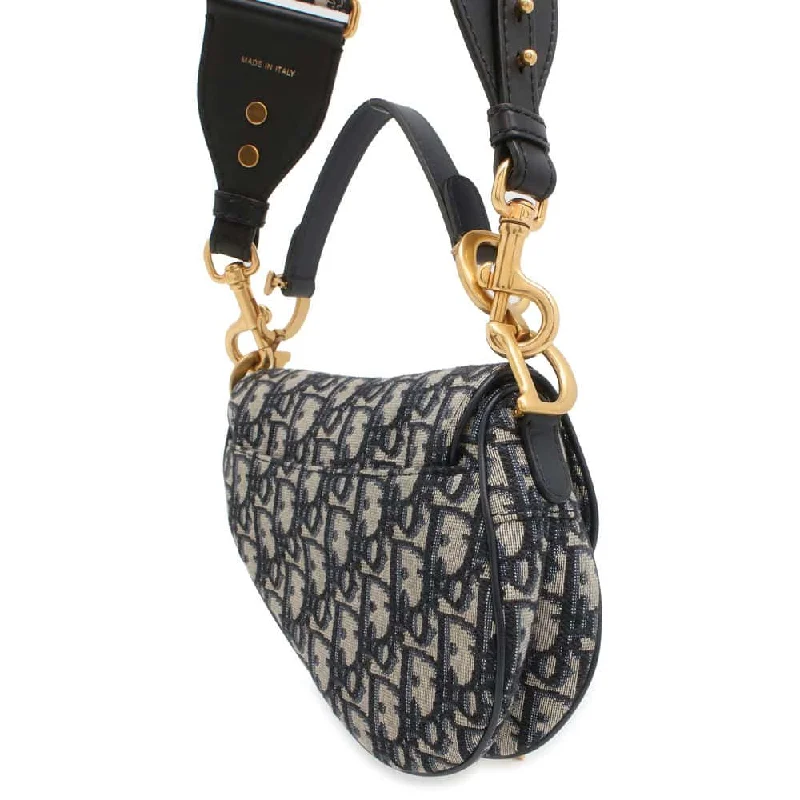 Chanel All - Match Handbag for Versatile StylingFashion - forward Christian Dior tote bags for the modern womanDior Saddle bag Navy M0456CTZQ Canvas Leather Size Mini