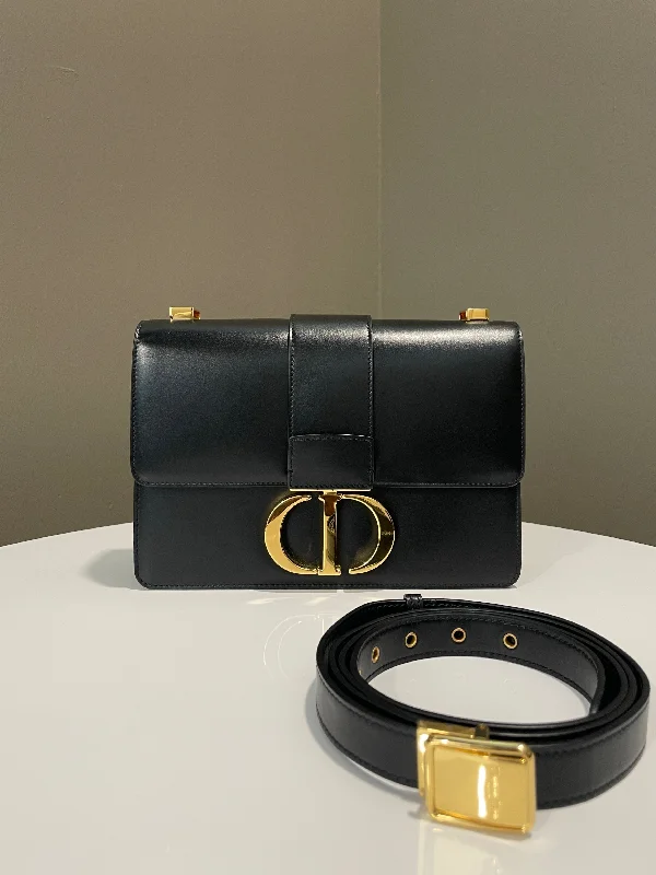 Chanel bags with iconic stitching detailsChristian Dior Saddle bags with a patent leather finish for a shiny lookDior Montaigne 30 Black Calfskin