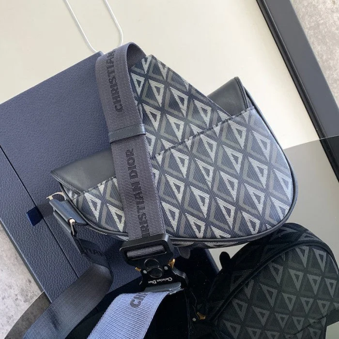 Chanel New Arrival Handbag with Gold HardwareChristian Dior Saddle bags with a patent leather finish for a shiny lookDior Saddle Bag Navy Blue CD Diamond Canvas and Smooth Calfskin