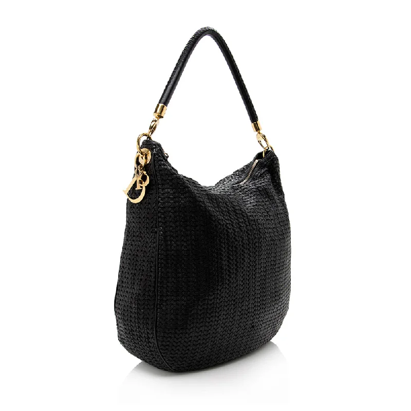 Chanel bags for women with a taste for high fashionChristian Dior handbags with a back - pocket for quick storageDior Woven Leather Soft Lady Hobo (17157)