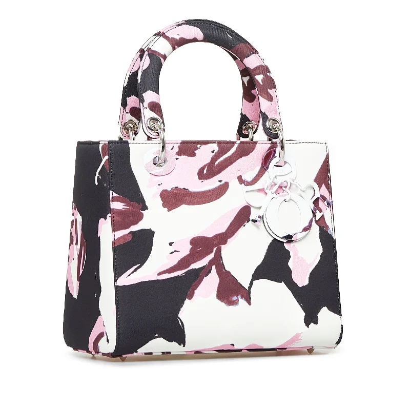 Chanel bags for women who love timeless fashionChristian Dior tote bags with a printed Dior logo on the frontDIORMedium Floral Graffiti Lady  Satchel