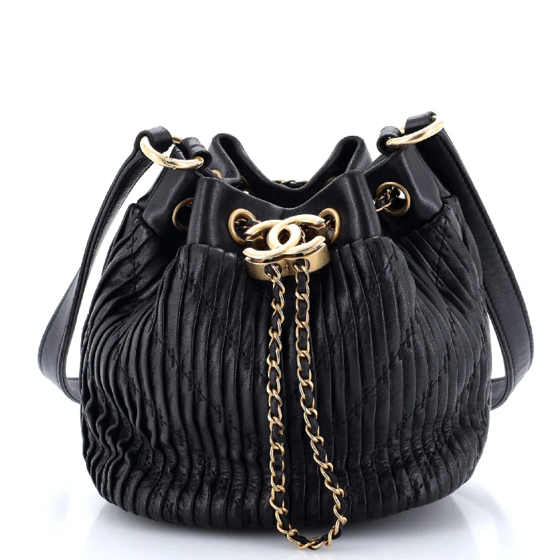 Chanel bags with exclusive seasonal releasesChristian Dior handbags with a back - pocket for quick storageCoco Pleats Drawstring Bag Pleated Crumpled Calfskin Small