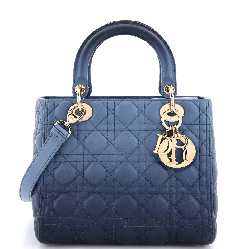 Chanel bags with iconic stitching detailsHigh - fashion Christian Dior bags with a geometric patternLady Dior Bag Cannage Quilt Gradient Lambskin Medium