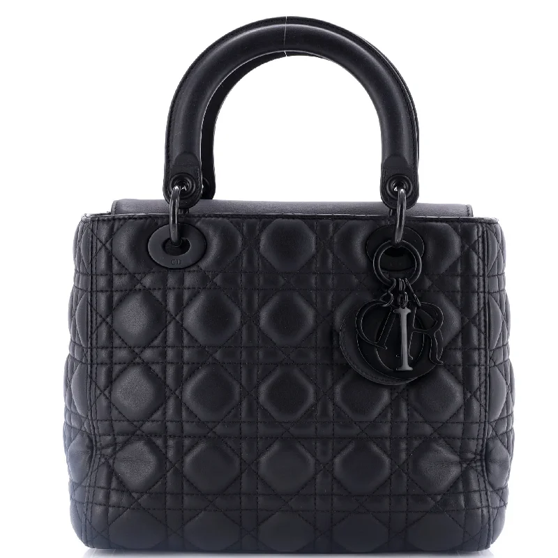 Chanel bags for the minimalist fashionChristian Dior crossbody bags with a front - flap pocket for easy accessUltra Matte Lady Dior Bag Cannage Quilt Calfskin Medium