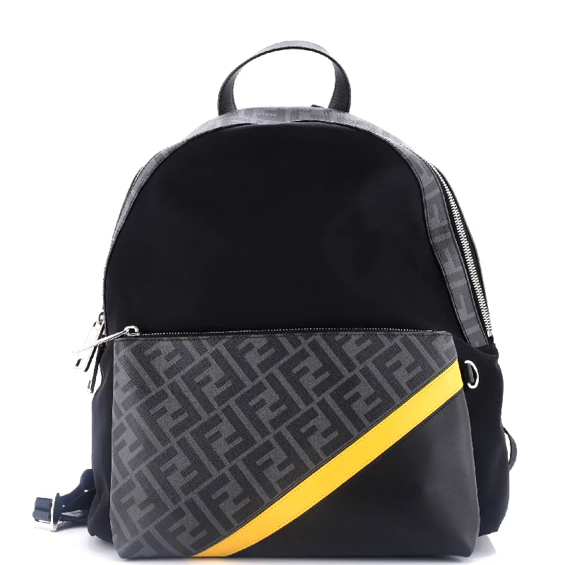 Chanel bags with iconic stitching detailsChristian Dior backpacks with a sleek, minimalist silhouetteFront Pocket Backpack Nylon with Zucca Coated Canvas and Leather