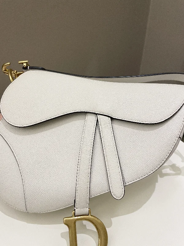 Chanel Handbag with Adjustable Strap for ComfortFashion - forward Christian Dior tote bags for the modern womanDior Saddle Bag Ivory Epsom