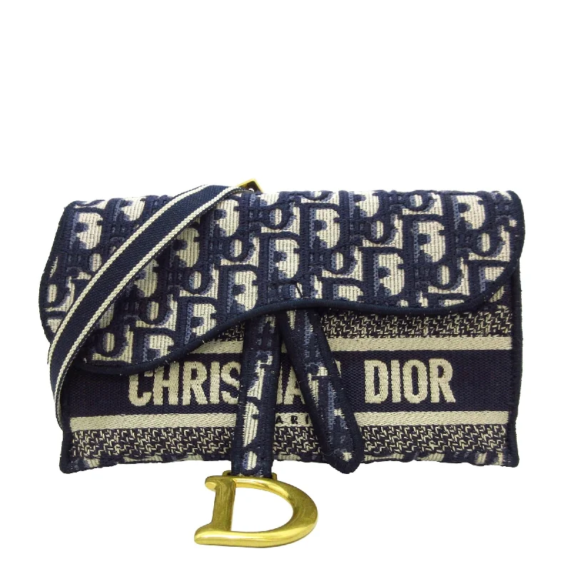 Chanel bags available in bold colors and patternsChristian Dior handbags with a back - pocket for quick storageDior Oblique Saddle Slim Belt Pouch (8lD1xi)